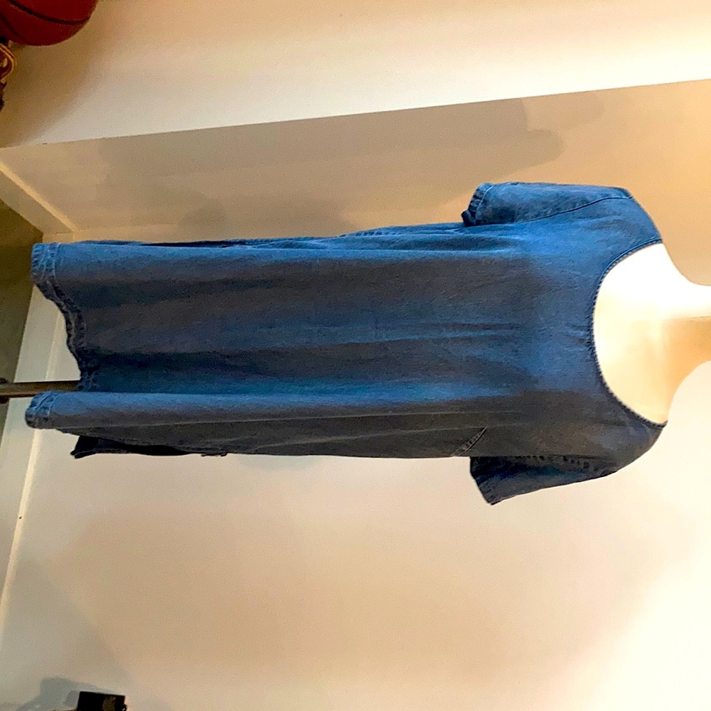 Long denim shirt dress